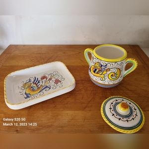 Handpainted handmade in Deruta Italy 🇮🇹 for Williams Sonoma